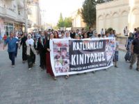 Nusaybin'de 'Katliamları kınıyoruz' yürüyüşü düzenlendi