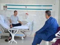 Başkan Topaloğlu’ndan Başkan Sarıcaoğlu’na geçmiş olsun ziyareti