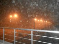 Sınır, gece toz bulutu ile sarsıldı