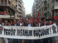 İzmirliler, terörü lanetlemek için yürüdü