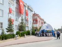 Taziye çadırı kuruldu