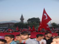 Kayseri’de ülkücüler teröre lanet yürüyüşünde bir araya geldi