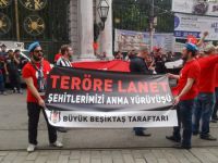 Beşiktaşlılardan teröre lanet yürüyüşü