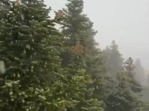 Uludağ'a sezonun ilk karı yağdı