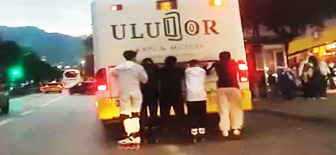 Bursa'da gençlerin tehlikeli yolculuğu