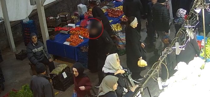 Bursa'da pazar hırsızı kamerada