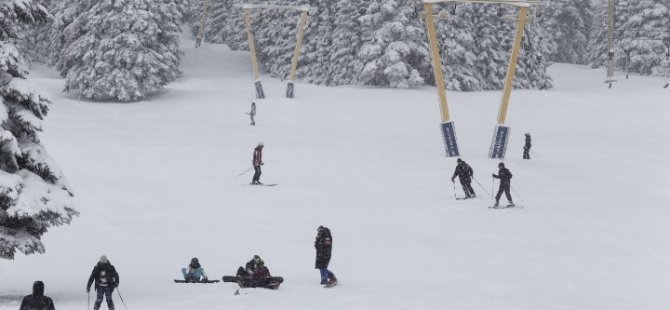 Uludağ'da pistlere akın var
