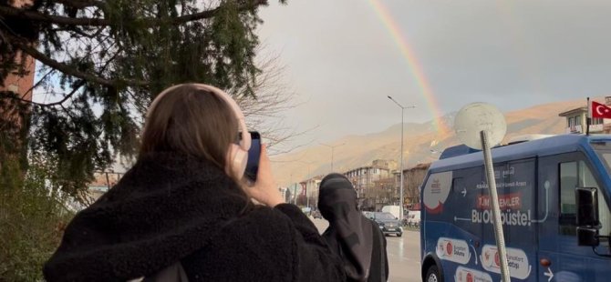 Bursa’da çifte gökkuşağı mest etti
